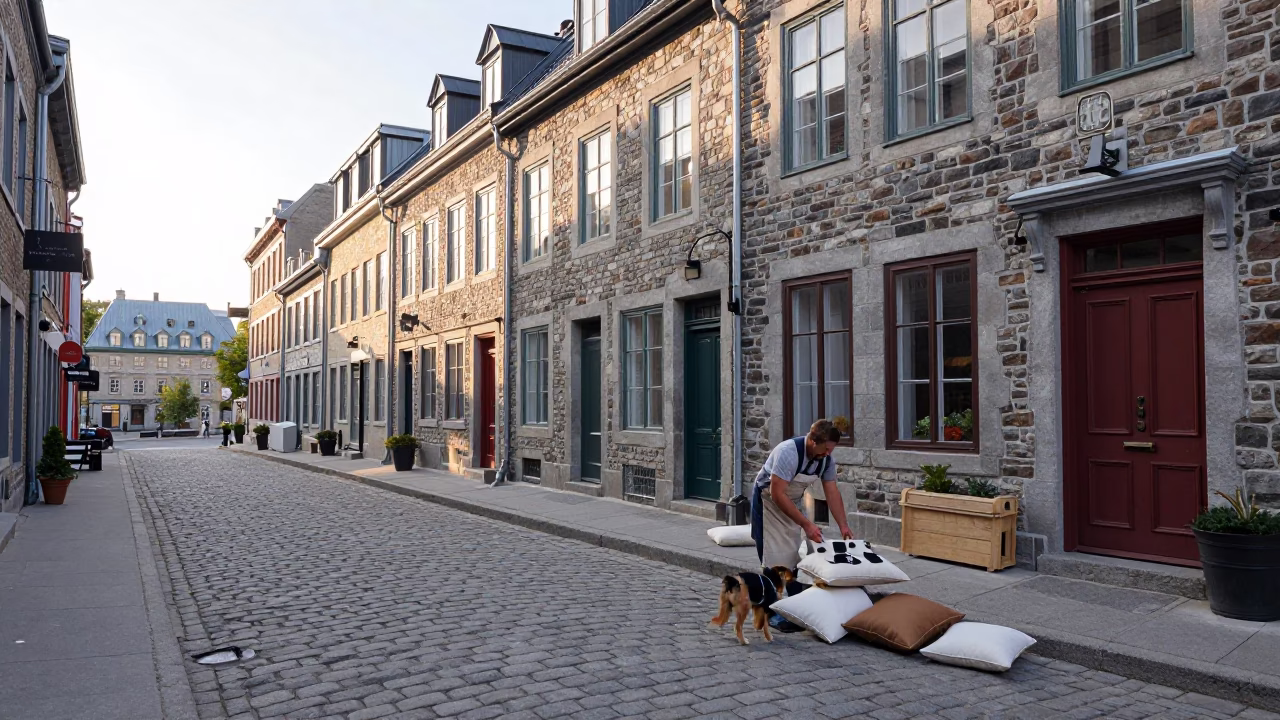 Arranging Cushions in Quebec City in in Quebec City, Quebec, Canada