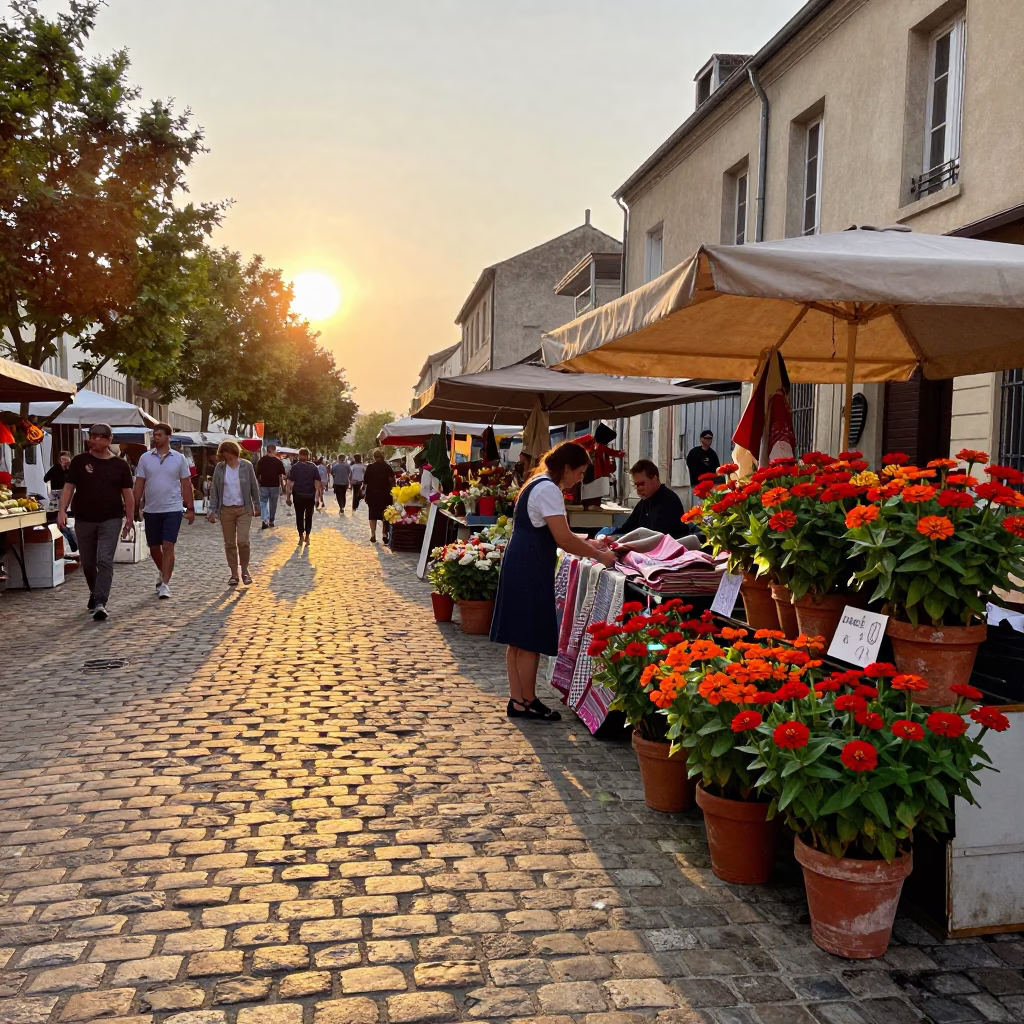Arranging Fabric in Nice in in Nice, France