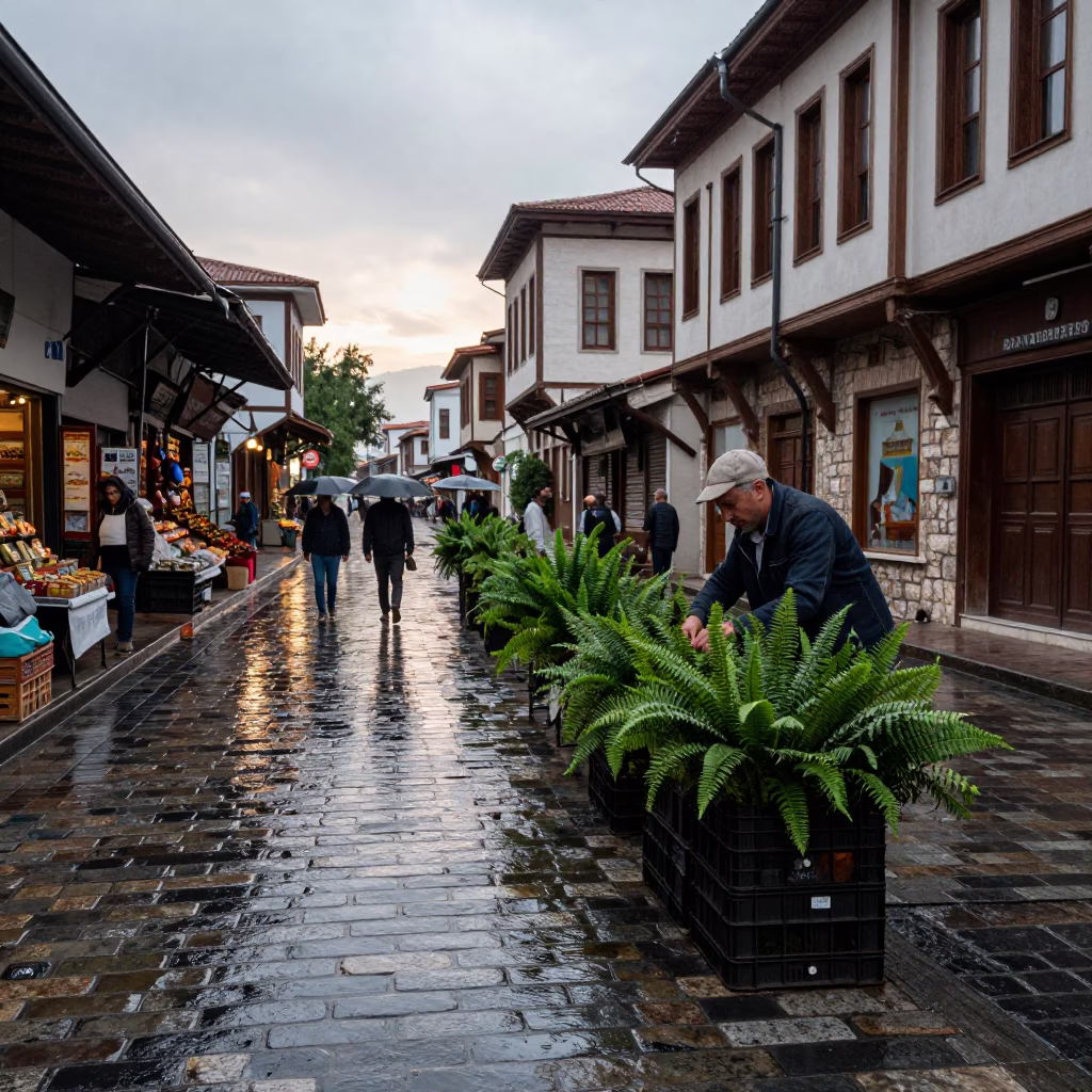 Arranging Ferns in Izmir in in Izmir, Turkey