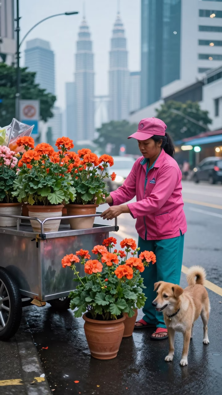 Arranging Flowers in Kuala Lumpur in in Kuala Lumpur, Malaysia