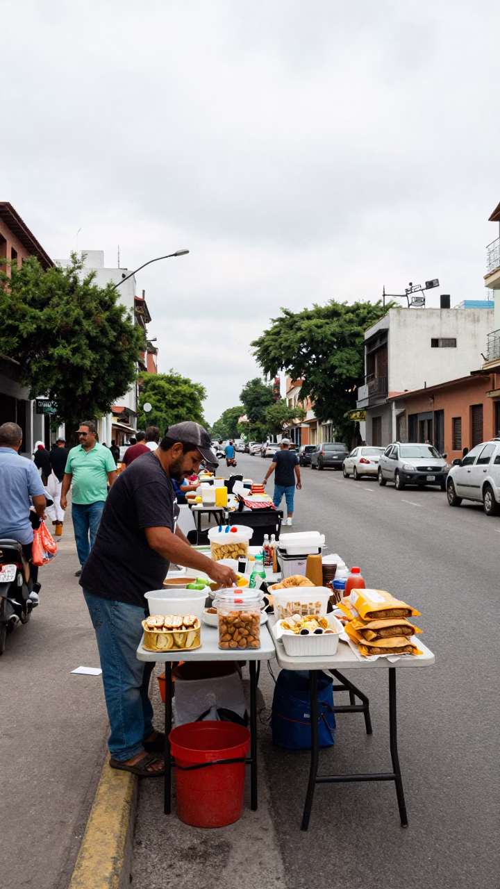 Arranging Food in Buenos Aires in in Buenos Aires, Argentina