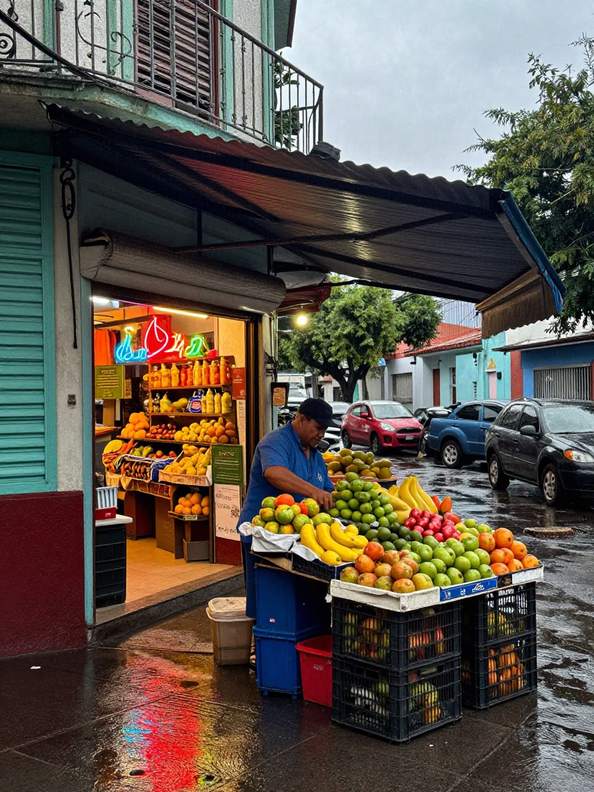 Arranging Fruit in Buenos Aires in in Buenos Aires, Argentina