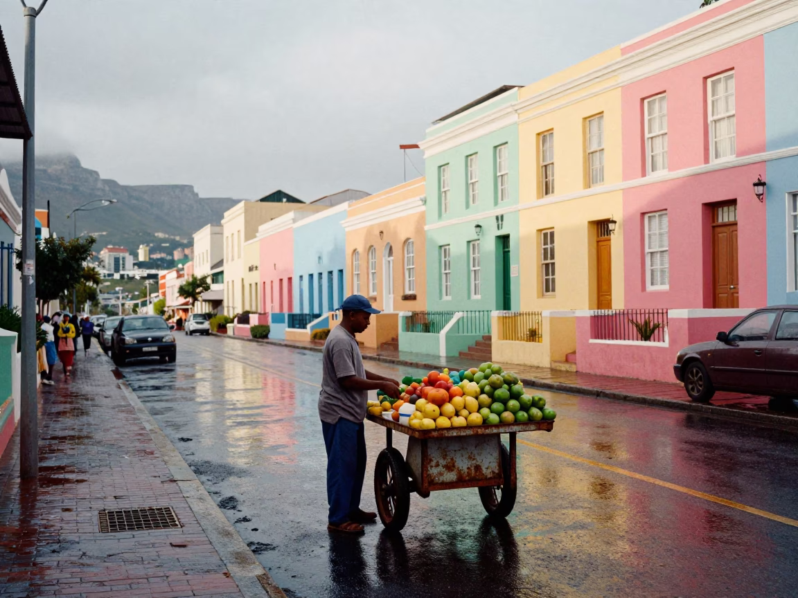 Arranging Fruit in Cape Town in in Cape Town, South Africa