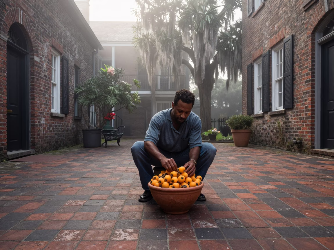 Arranging Fruit in Charleston in in Charleston, South Carolina, United States
