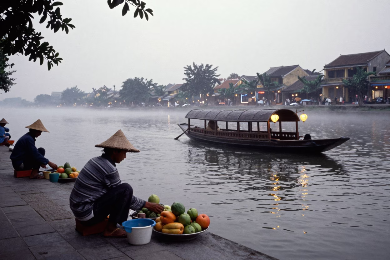 Arranging Fruit in Hoi An in in Hoi An, Vietnam