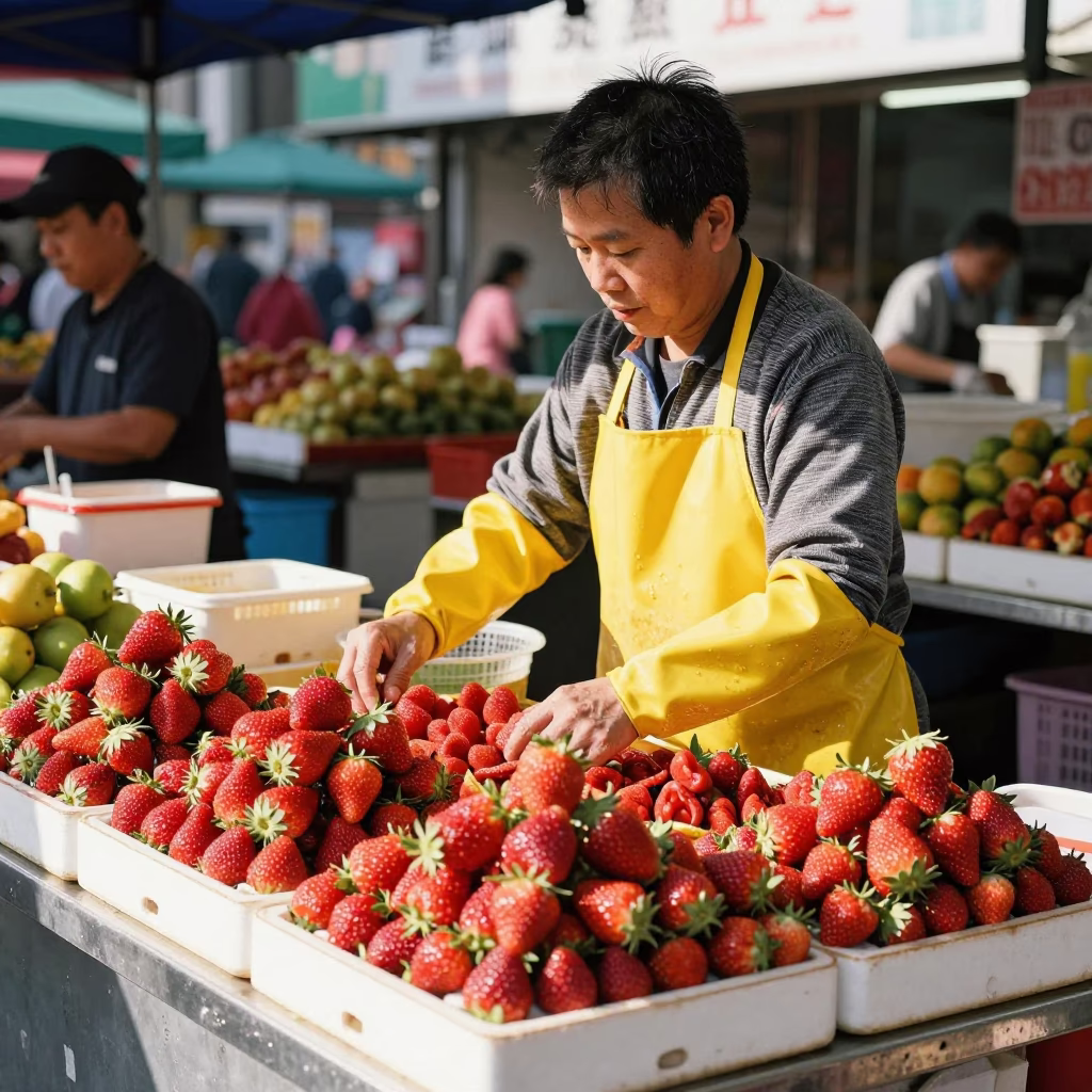 Arranging Fruit in Hong Kong in in Hong Kong, Hong Kong