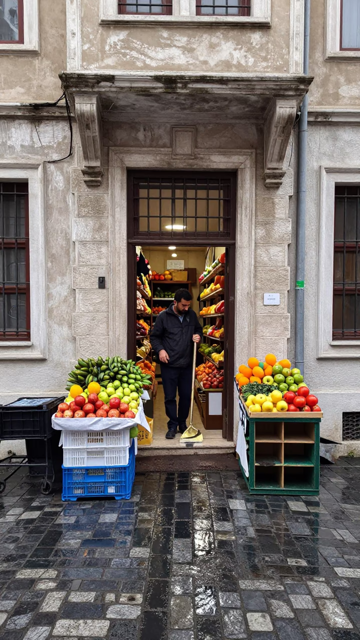 Arranging Fruit in Istanbul in in Istanbul, Turkey