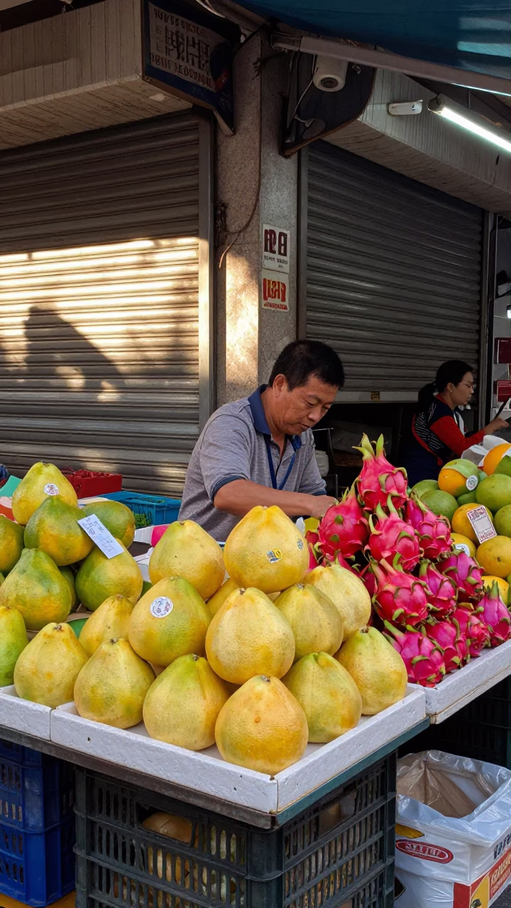 Arranging Fruit in Taipei in in Taipei, Taiwan