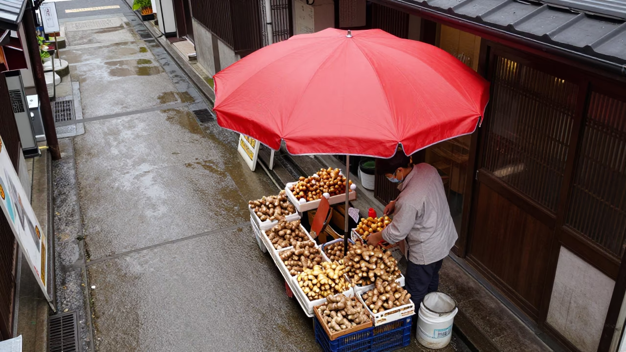 Arranging Ginger in Osaka in in Osaka, Japan
