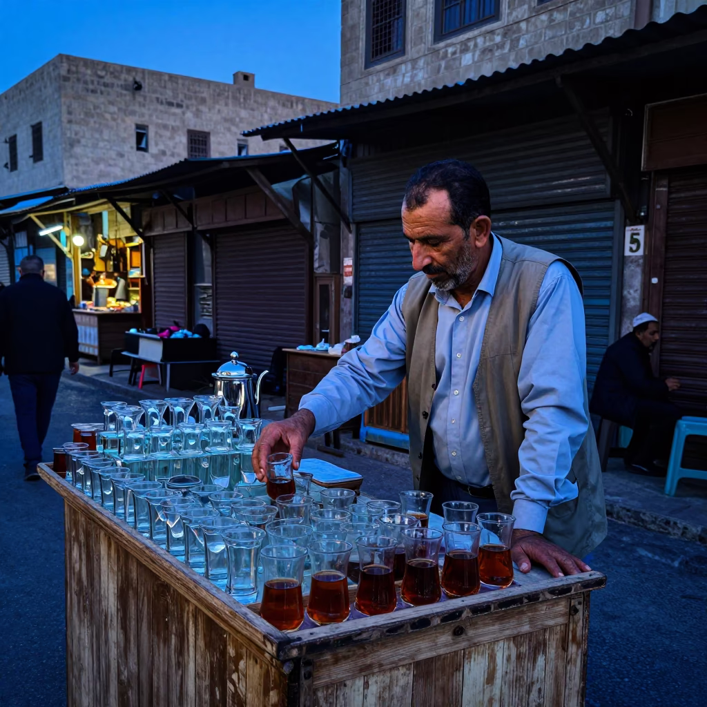 Arranging Glasses in Alexandria in in Alexandria, Egypt