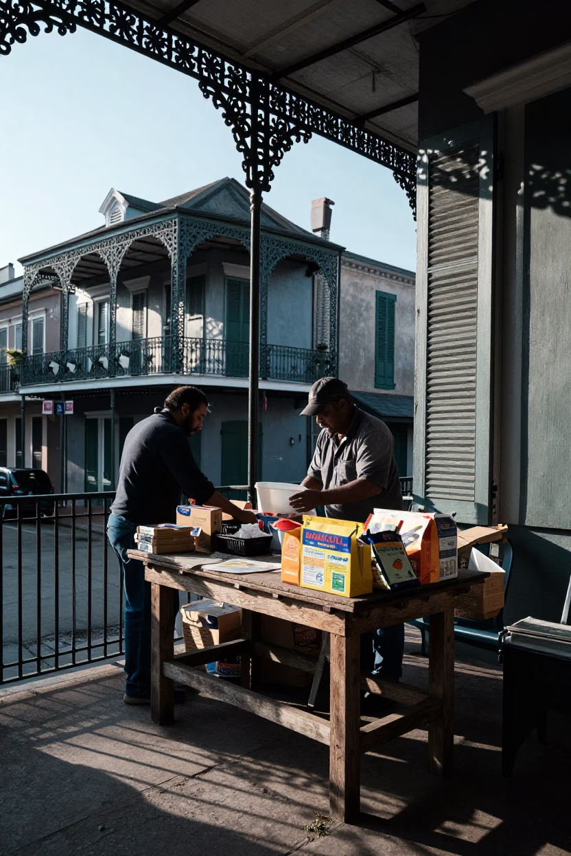 Arranging Goods in New Orleans in in New Orleans, Louisiana, United States