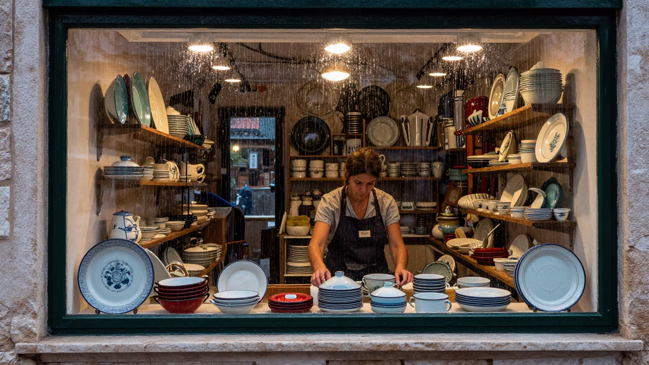 Arranging Items in Dubrovnik in in Dubrovnik, Croatia