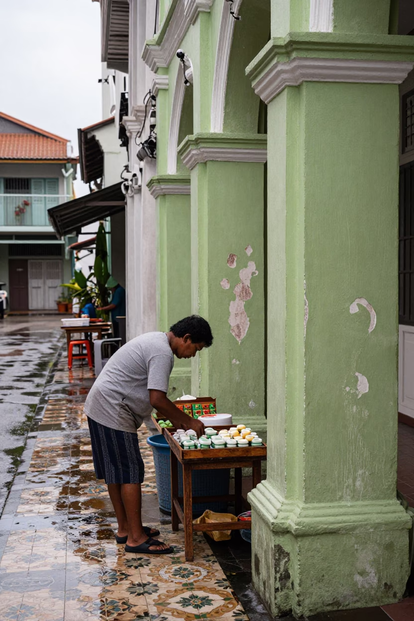 Arranging Kuih in George Town in in George Town, Malaysia