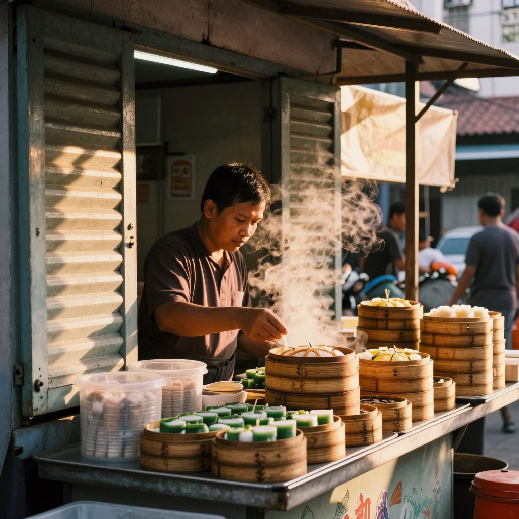Arranging Kuih in Kuala Lumpur in in Kuala Lumpur, Malaysia