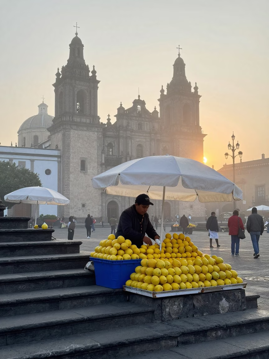 Arranging Lemons in Mexico City in in Mexico City, Mexico