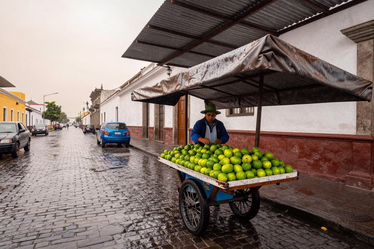 Arranging Limes in Lima in in Lima, Peru
