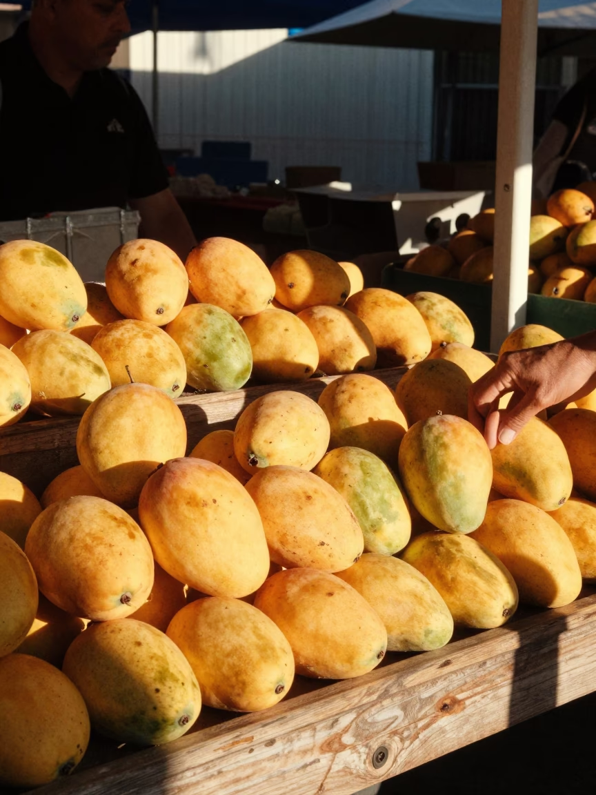 Arranging Mangoes in Adelaide in in Adelaide, South Australia, Australia