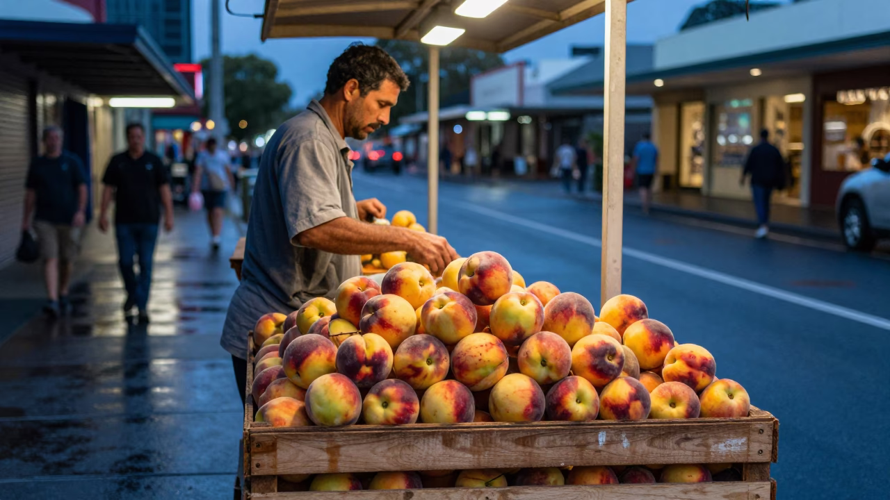 Arranging Nectarines in Adelaide in in Adelaide, South Australia, Australia