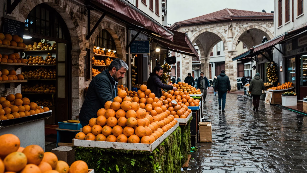 Arranging Oranges in Izmir in in Izmir, Turkey