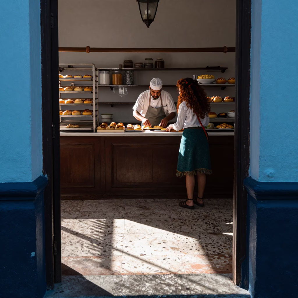 Arranging Pastries in Merida in in Merida, Mexico