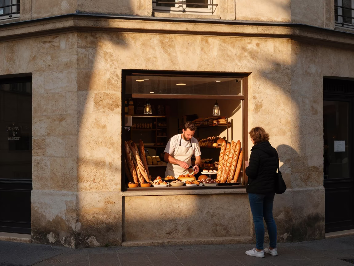 Arranging Pastries in Nice in in Nice, France