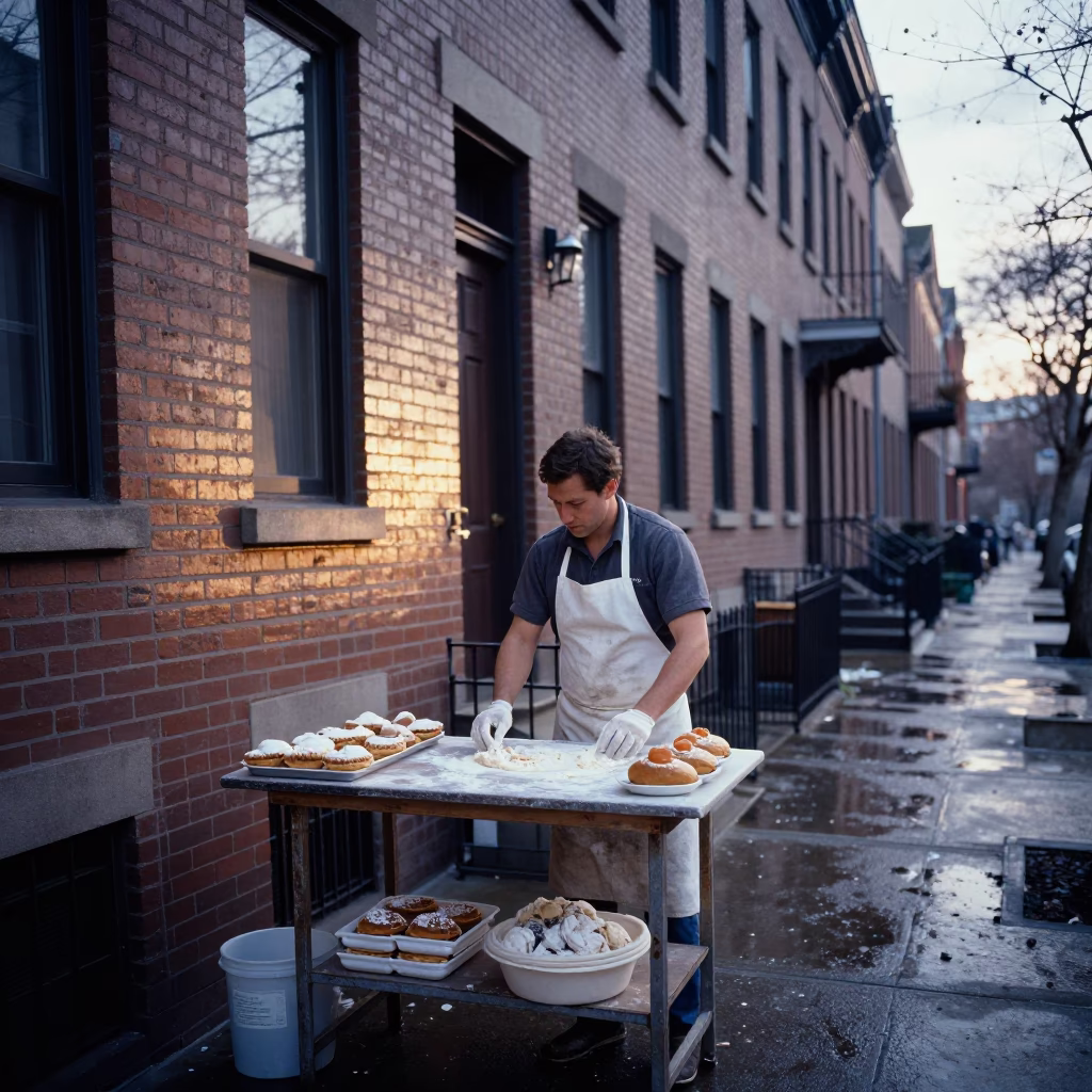 Arranging Pastries in Philadelphia in in Philadelphia, Pennsylvania, United States
