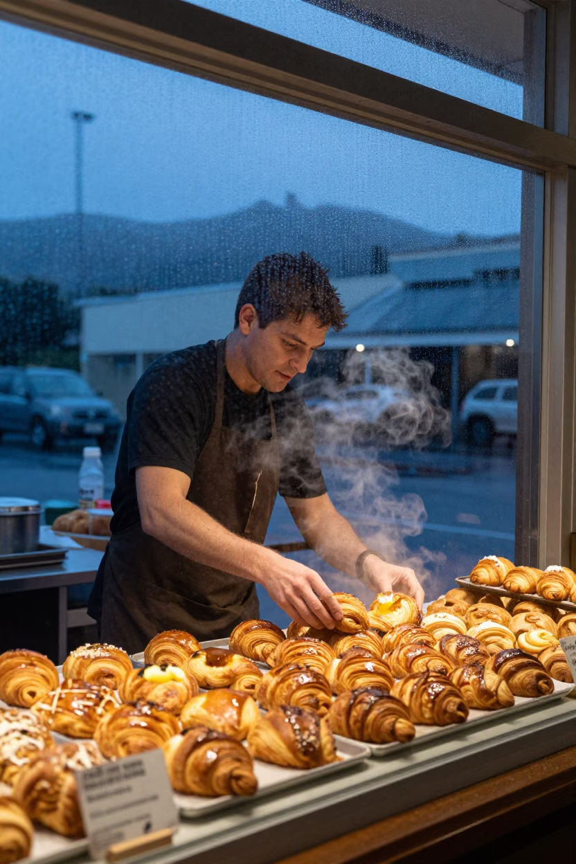 Arranging Pastries in Wellington in in Wellington, New Zealand