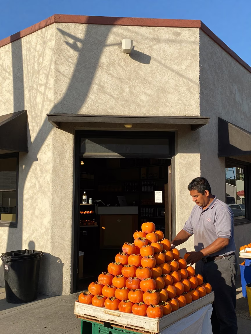 Arranging Persimmons in San Diego in in San Diego, California, United States