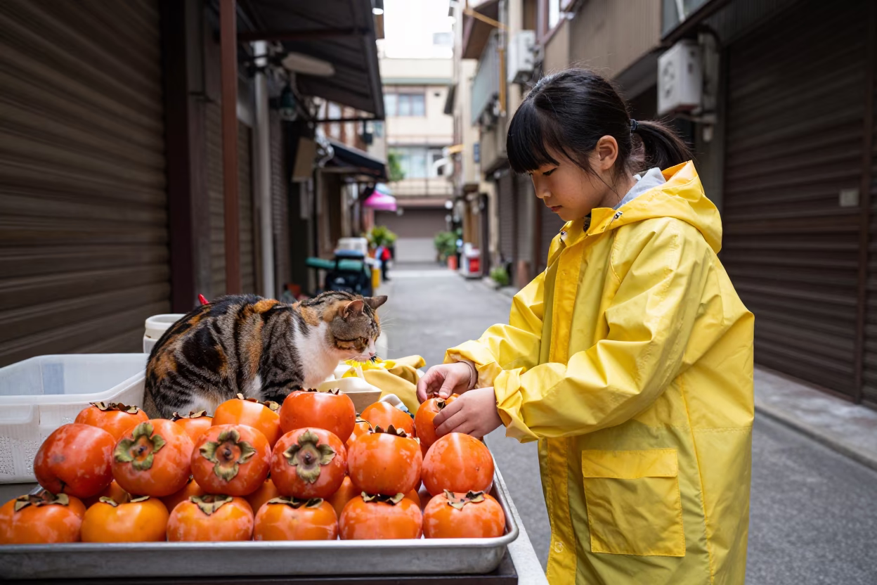 Arranging Persimmons in Taipei in in Taipei, Taiwan