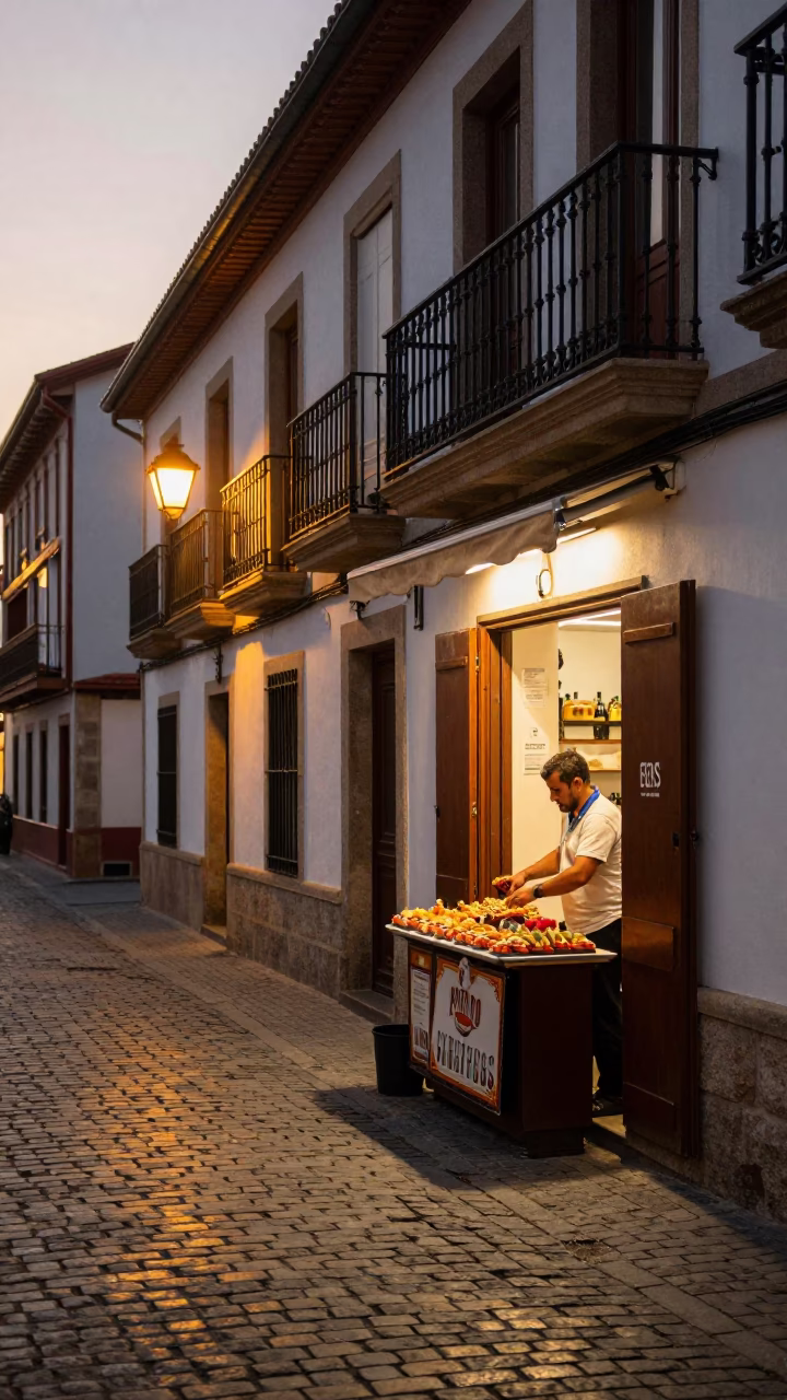 Arranging Pintxos in Bilbao in in Bilbao, Spain
