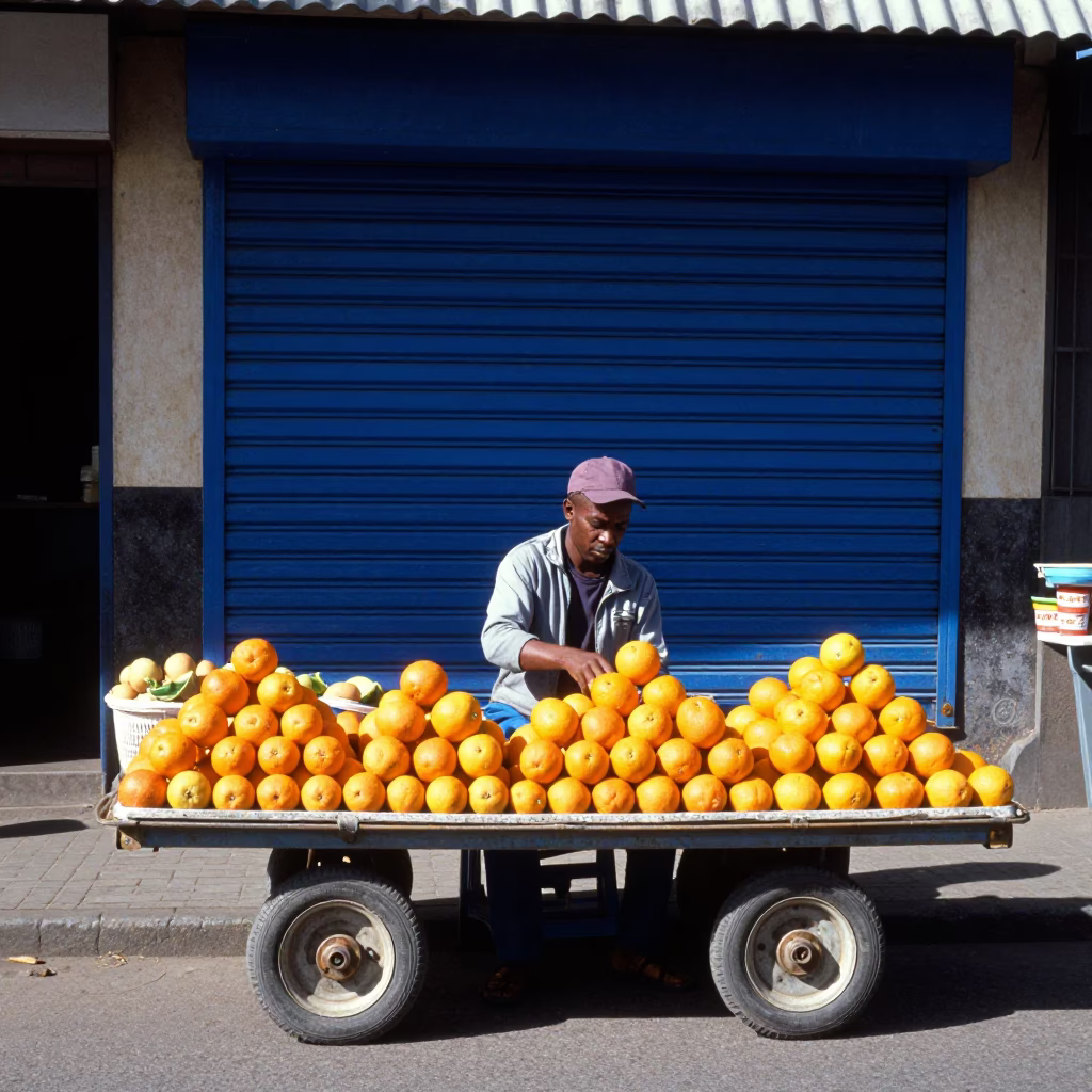 Arranging Produce in Durban in in Durban, South Africa