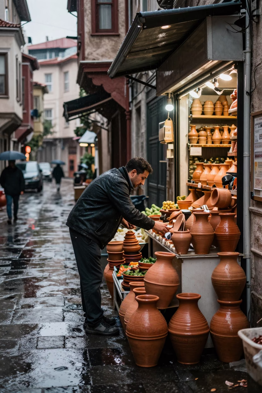 Arranging Produce in Istanbul in in Istanbul, Turkey