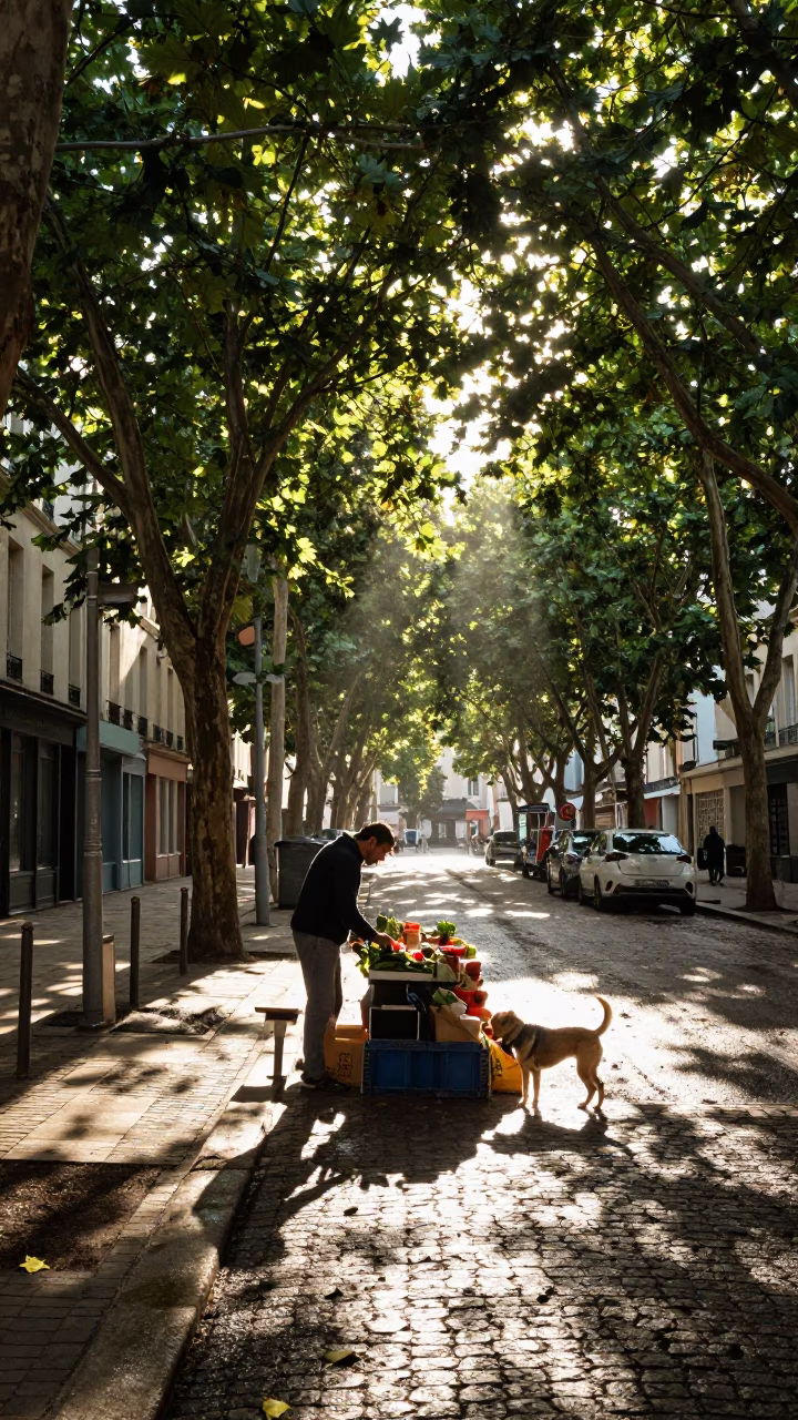 Arranging Produce in Lyon in in Lyon, France