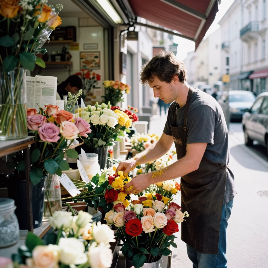 Arranging Roses in Vienna in in Vienna, Austria