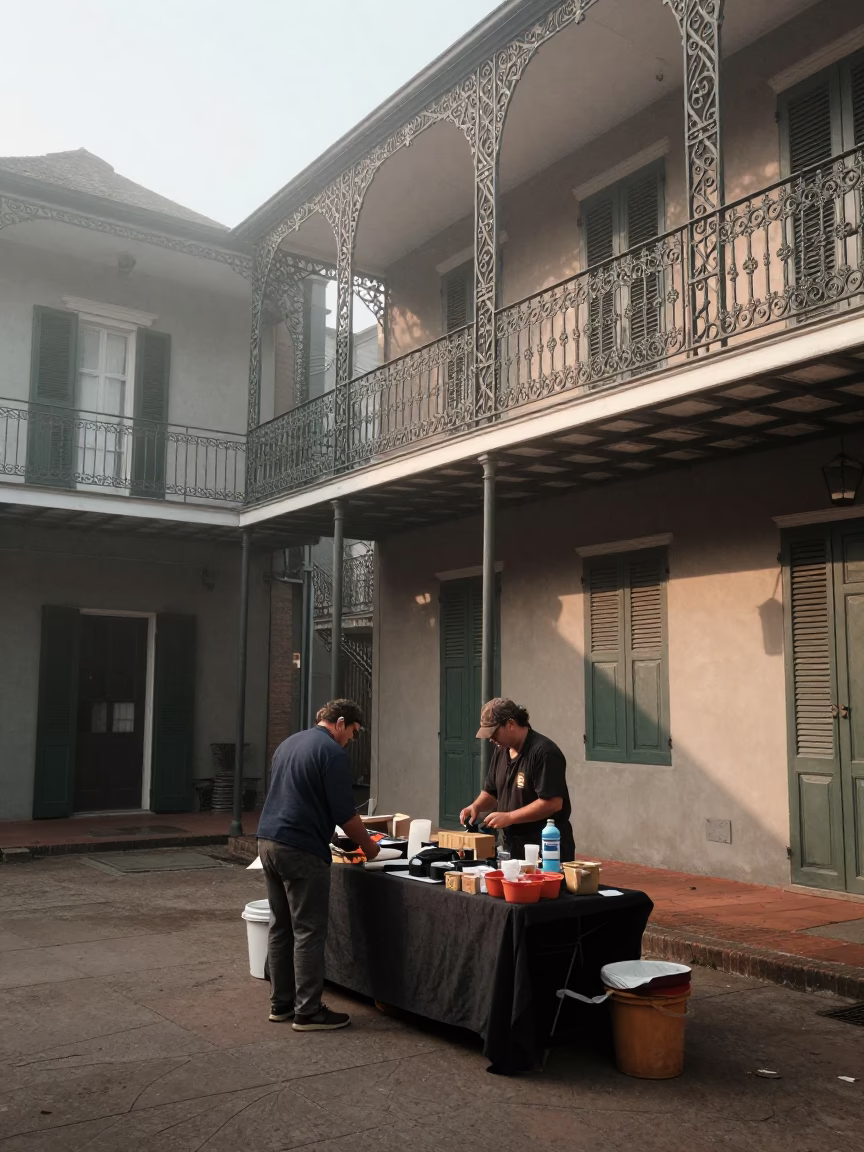 Arranging Stall in New Orleans in in New Orleans, Louisiana, United States