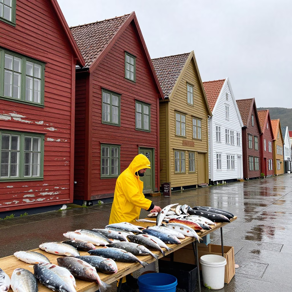 Arranging Stock in Bergen in in Bergen, Norway