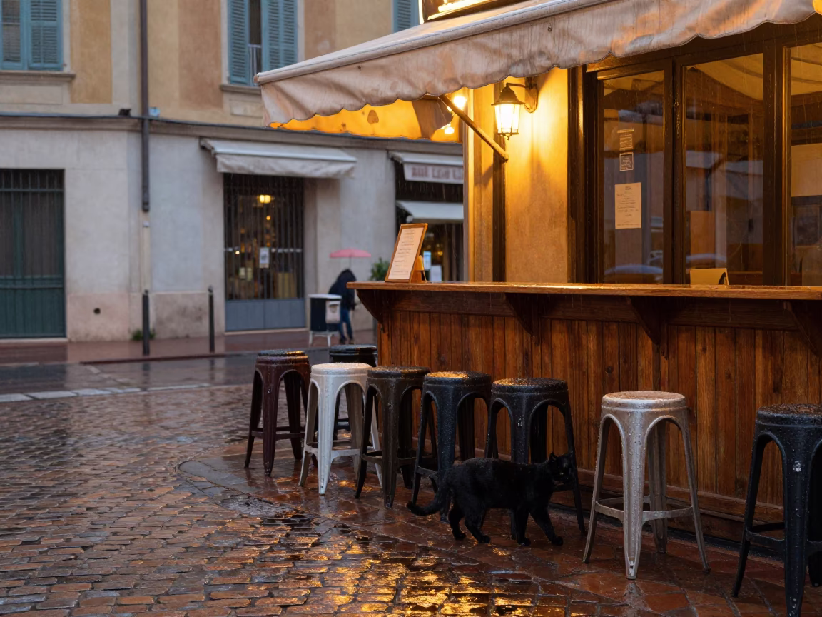 Arranging Stools in Nice in in Nice, France