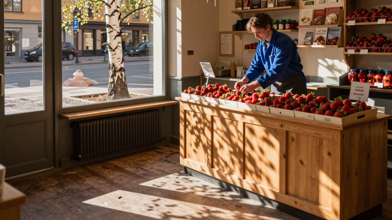Arranging Strawberries in Stockholm in in Stockholm, Sweden