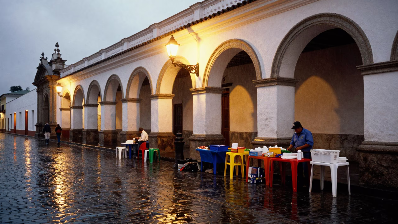 Arranging Tables in Quito in in Quito, Ecuador
