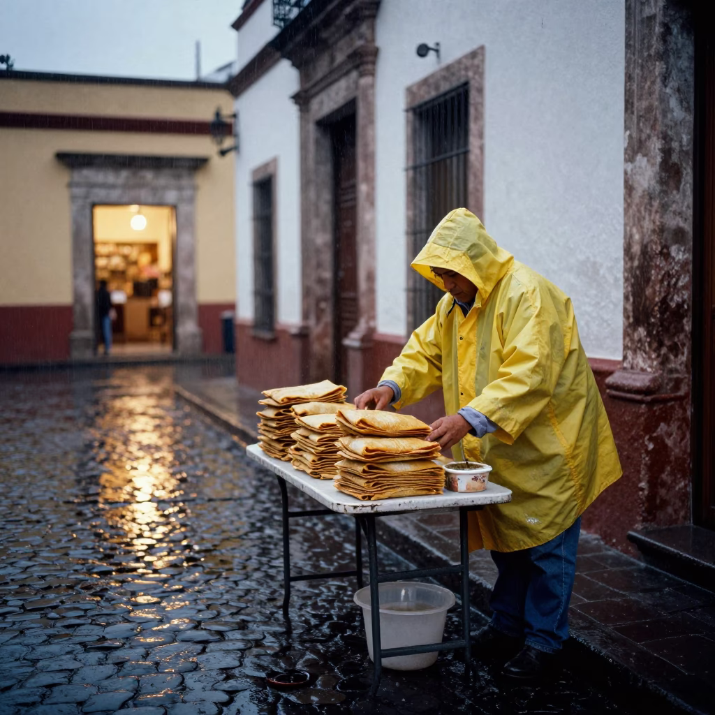 Arranging Tamales in Oaxaca in in Oaxaca, Mexico