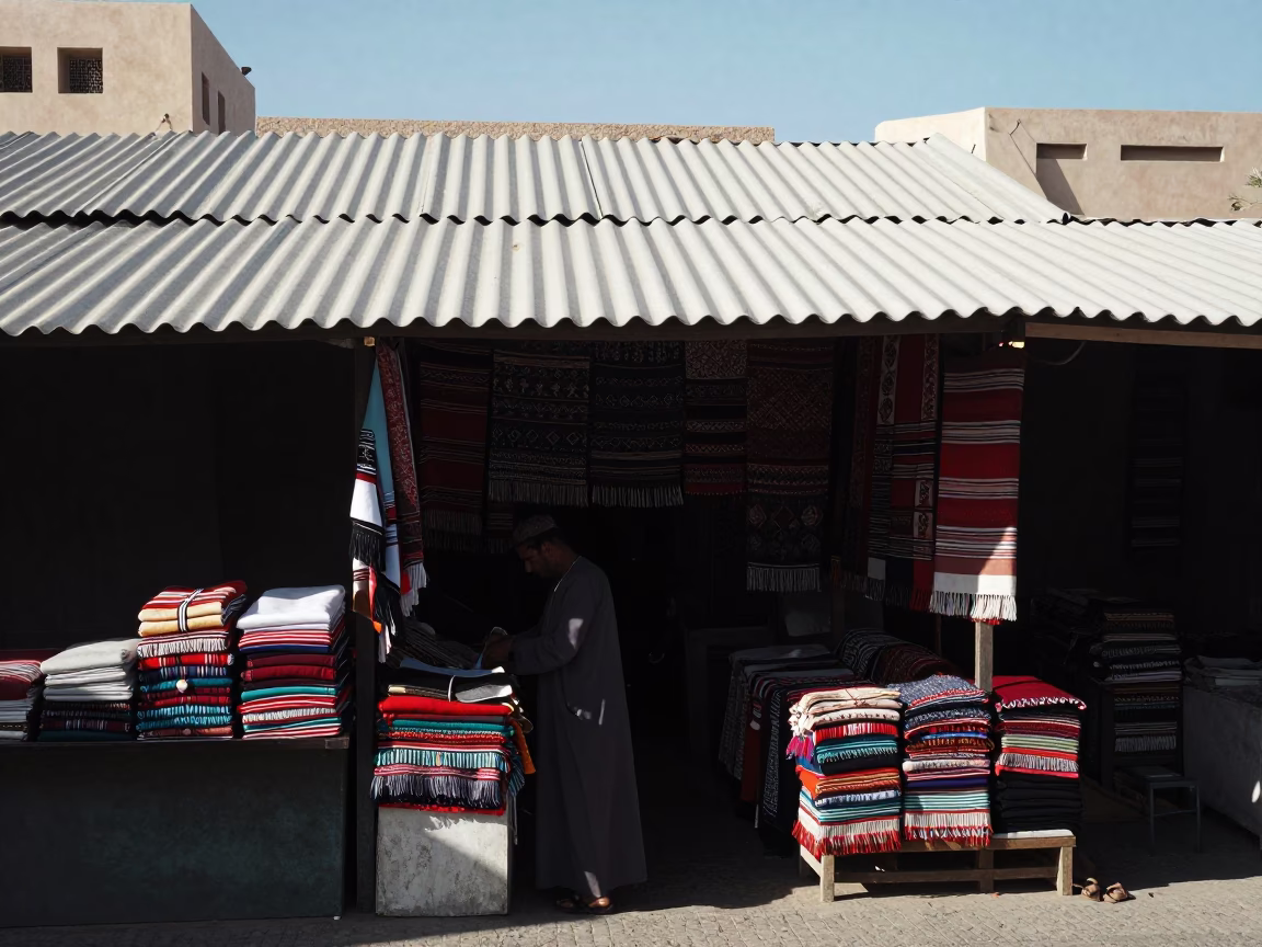 Arranging Textiles in Muscat in in Muscat, Oman