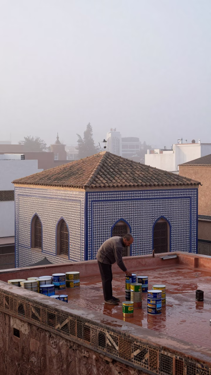 Arranging Tins in Casablanca in in Casablanca, Morocco