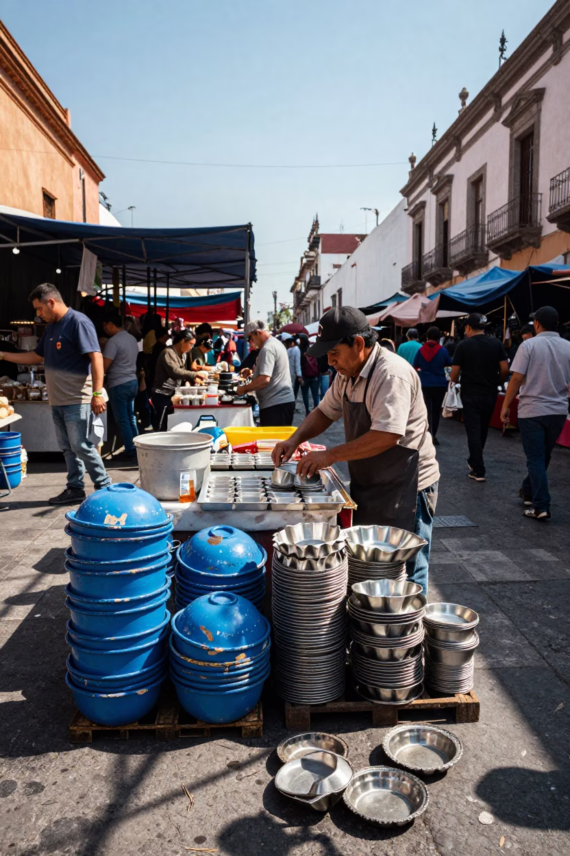 Arranging Wares in Mexico City in in Mexico City, Mexico