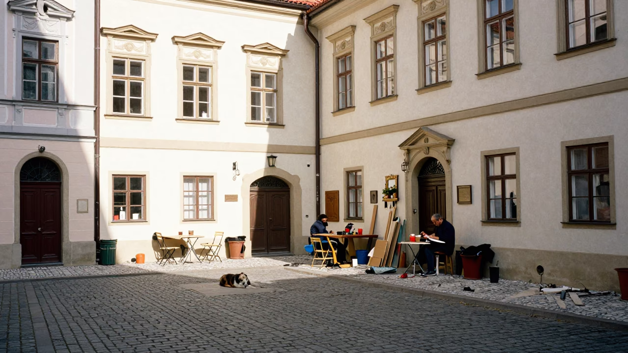 Artisan Courtyard in Prague in in Prague, Czech Republic