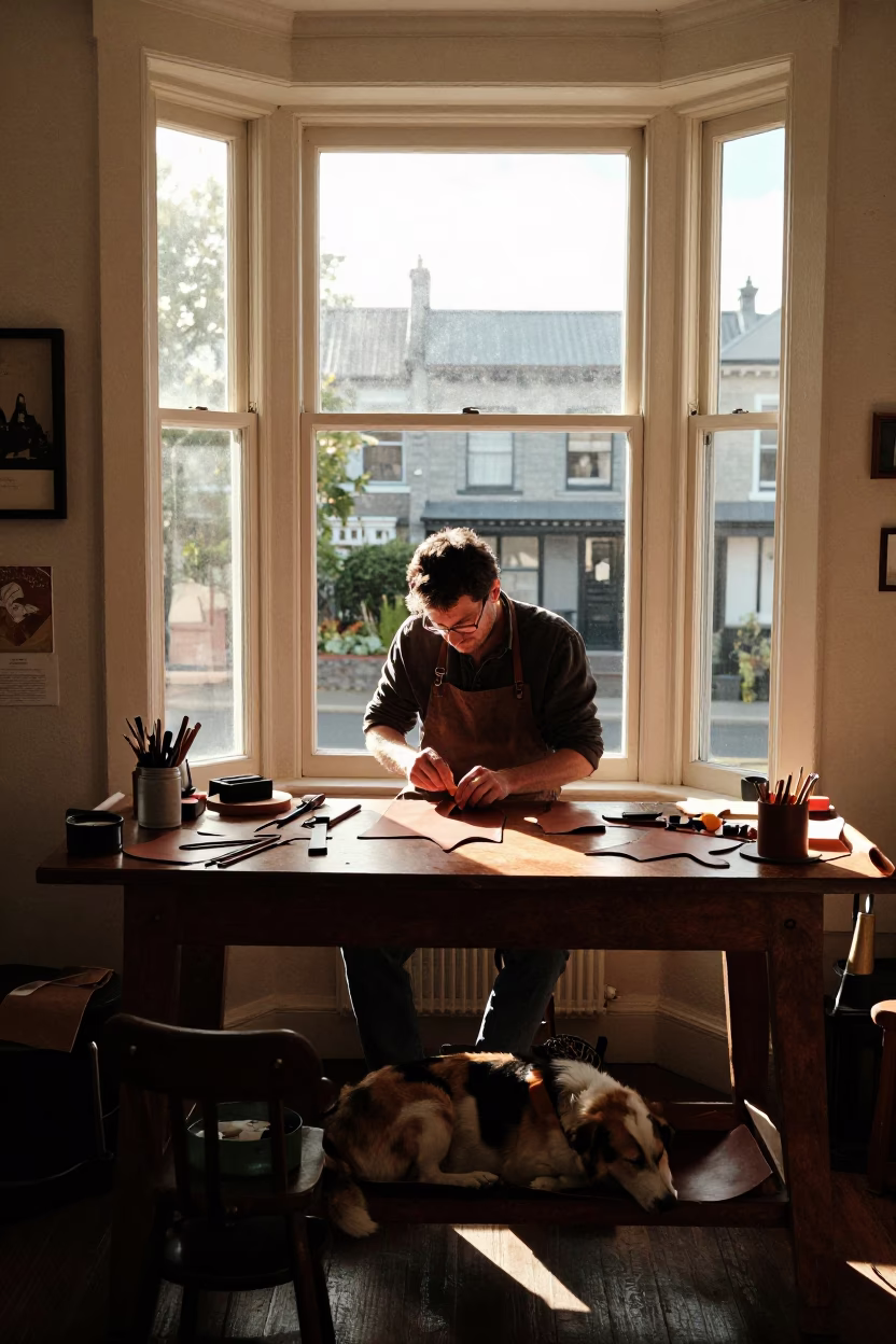 Artisan in Christchurch at Late Afternoon Light in in Christchurch, New Zealand