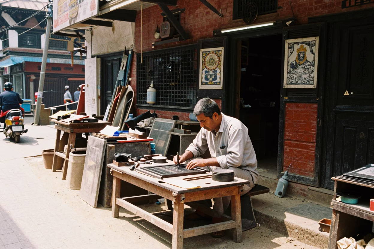 Artisan Printing in Kathmandu in in Kathmandu, Nepal