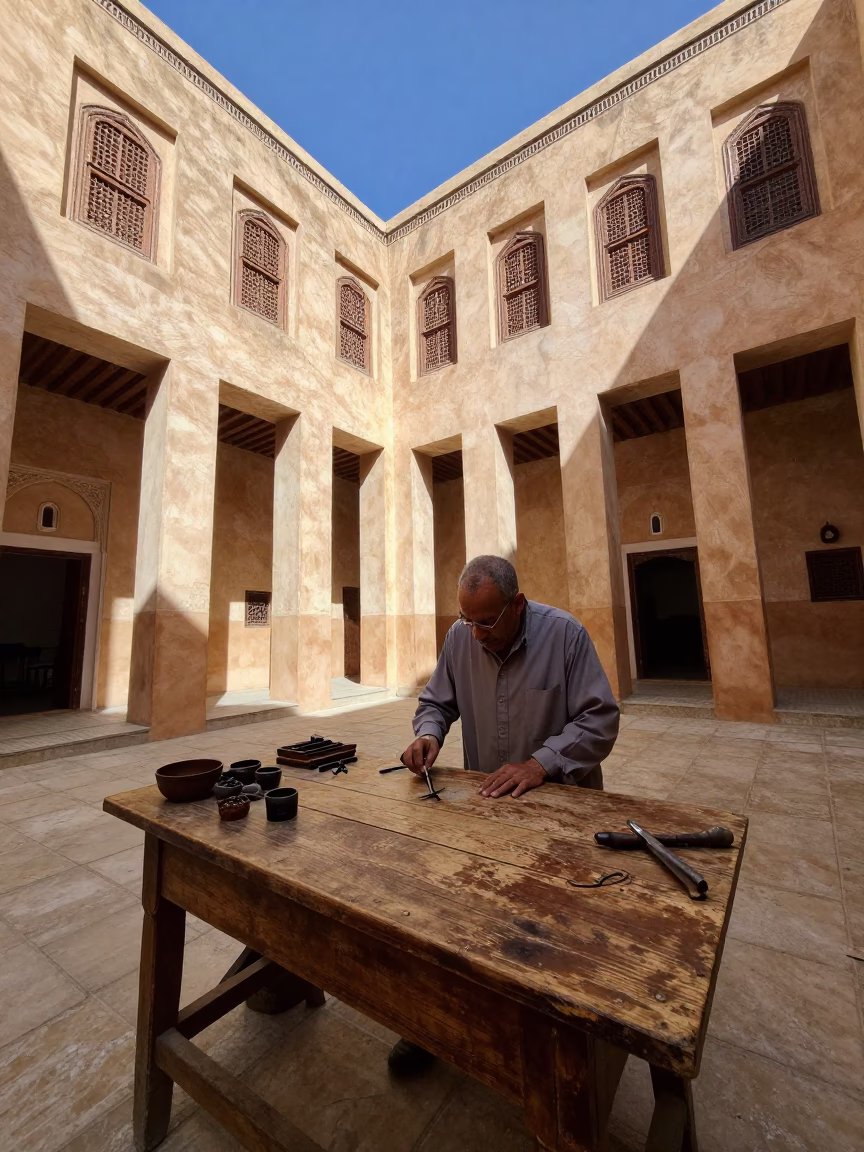 Artisan's Workspace in Fez in in Fez, Morocco