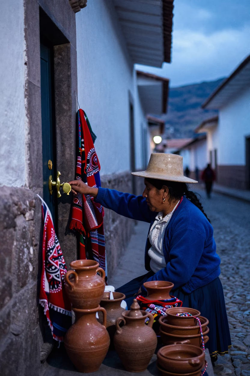 Artisan Stall in Cusco in in Cusco, Peru