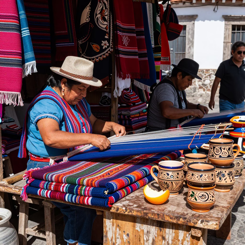 Artisan Stall in Quito in in Quito, Ecuador