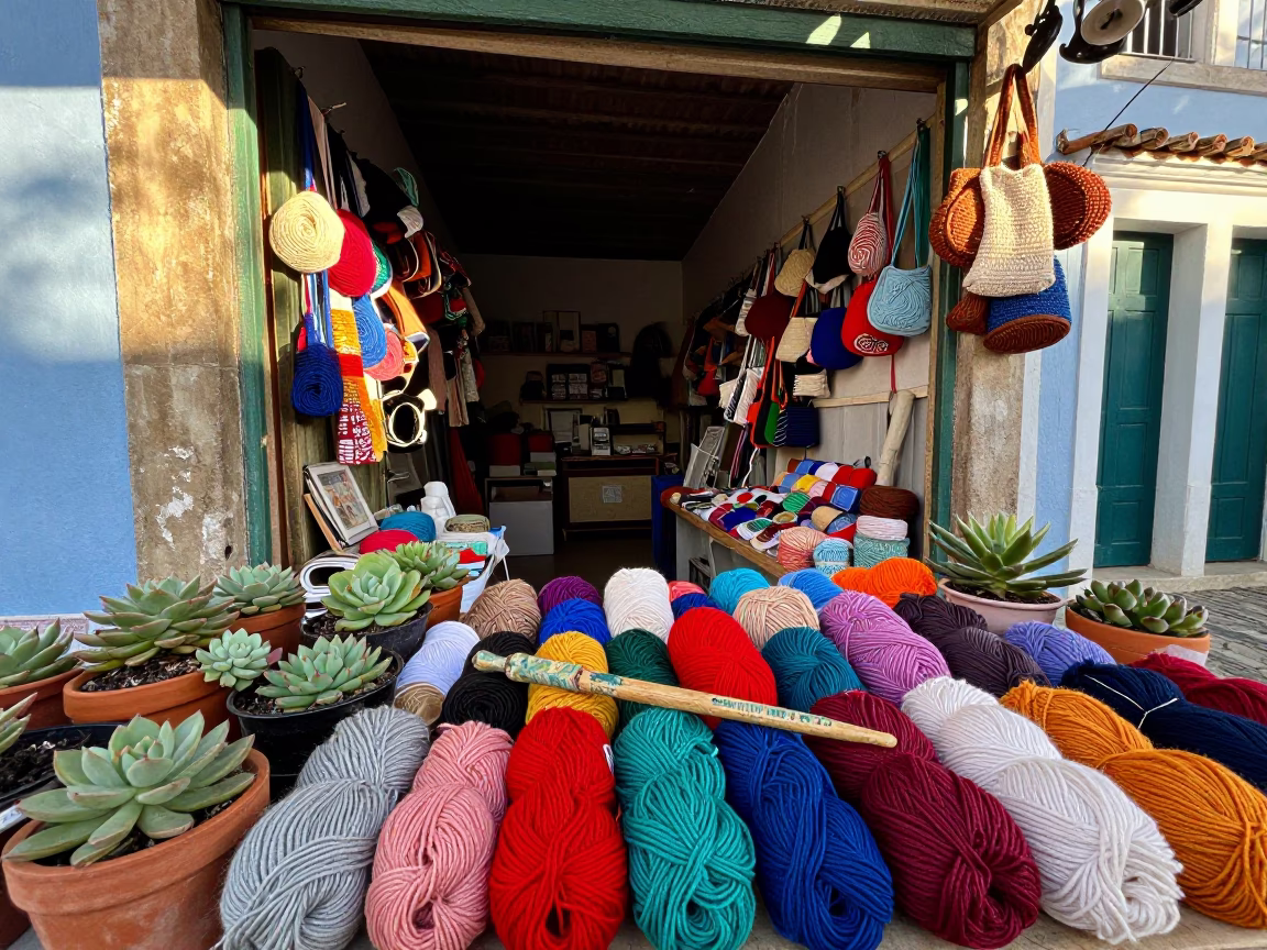 Artisan Stall in Salvador in in Salvador, Brazil